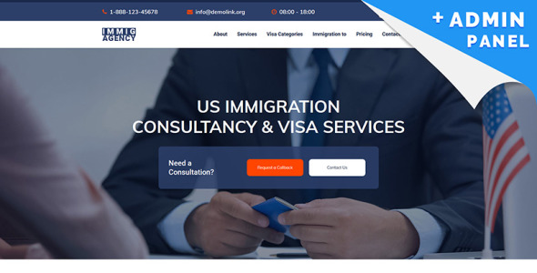 шаблон целевой страницы иммиграционного консультирования