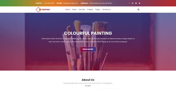 Адаптивный PSD шаблон на тему художественная галерея