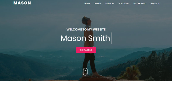 шаблон целевой страницы персонального портфолио