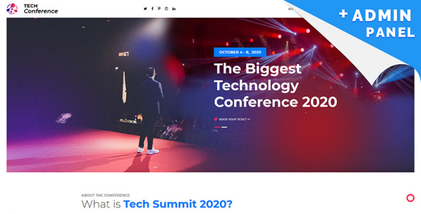 шаблон целевой страницы технической конференции