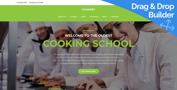 Culinary School Moto CMS 3 Template