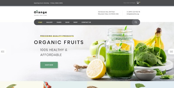 шаблон сайта органической фруктовой фермы