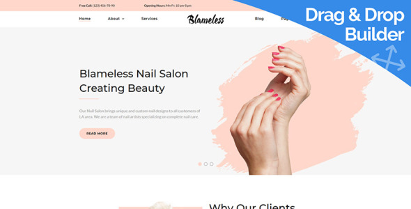шаблон nail art moto cms 3