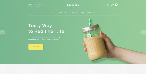 шаблон сайта smoothie shop