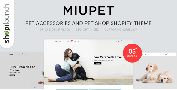 аксессуары для домашних животных и зоомагазин shopify тема