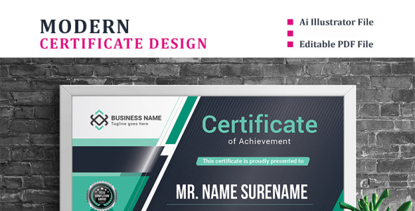 Шаблон сертификата на тему графика