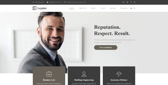 юрист многостраничная чистая тема joomla шаблон joomla