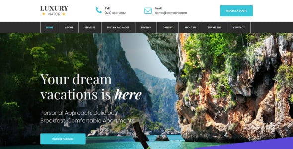 роскошный шаблон viator moto cms 3