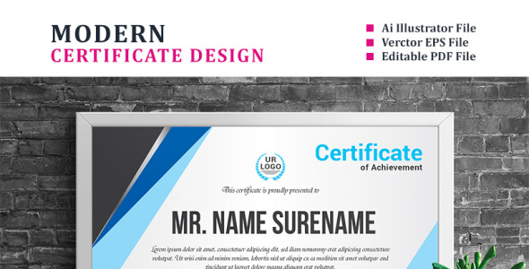 Шаблон сертификата на тему графика