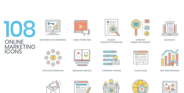 Набор иконок на тему графика