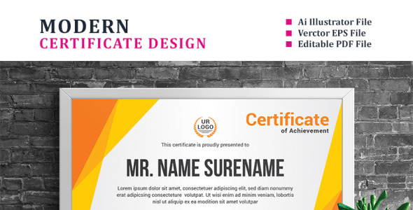 Шаблон сертификата на тему графика