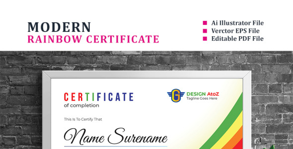 Шаблон сертификата на тему графика