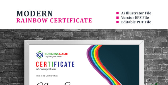 Шаблон сертификата на тему графика