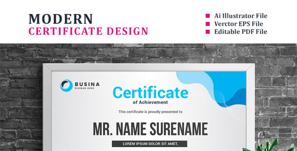 Шаблон сертификата на тему графика