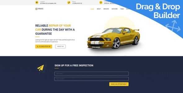Car Repair Moto CMS 3 Template