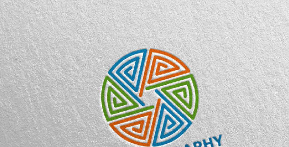 Шаблон логотипа на тему графика