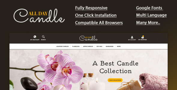 шаблон opencart магазина свечей