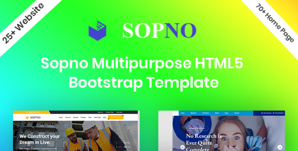 sopno универсальный html5 bootstrap шаблон сайта