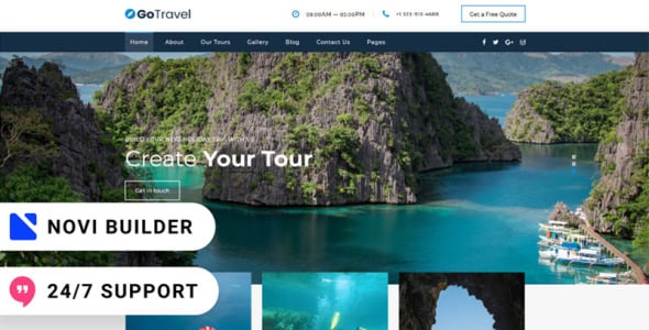 novi builder шаблон сайта онлайн турфирмы novi builder