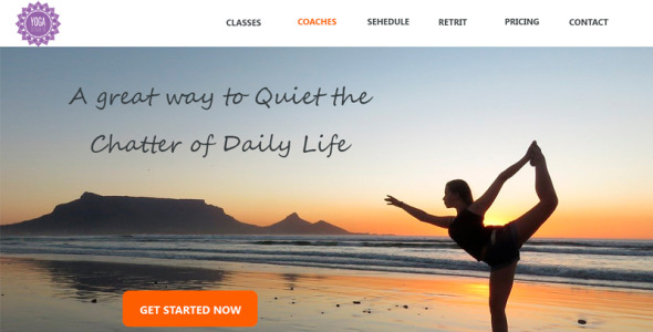 PSD шаблон на тему фитнес