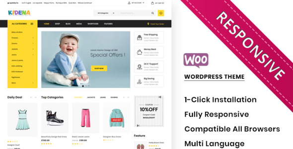 the kids playstore отзывчивая тема woocommerce