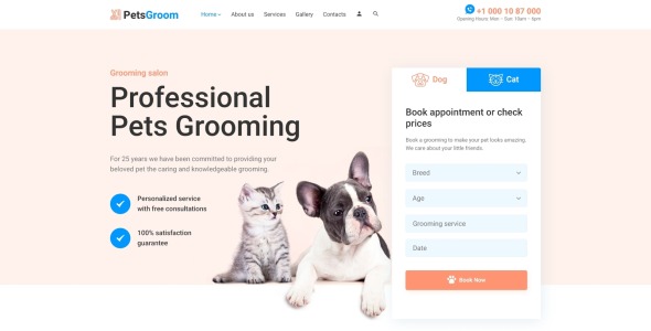 animals &amp; pets многостраничный чистый шаблон joomla