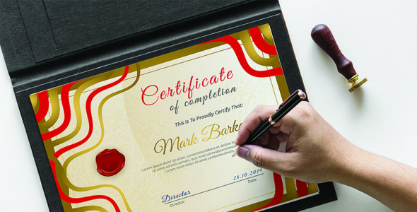 Шаблон сертификата на тему графика