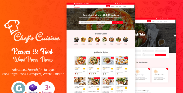 отзывчивый рецепт wordpress тема