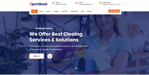 шаблон целевой страницы xpertwash