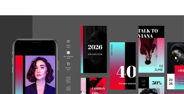 Шаблон для соцсетей на тему графика