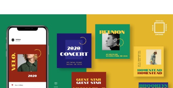 Шаблон для соцсетей на тему графика