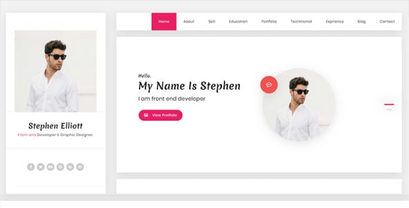 Resume HTML Landing Page Template