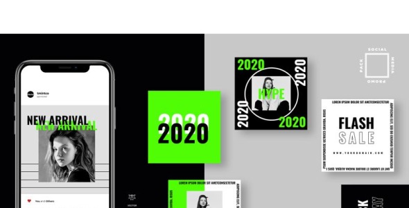 Шаблон для соцсетей на тему графика