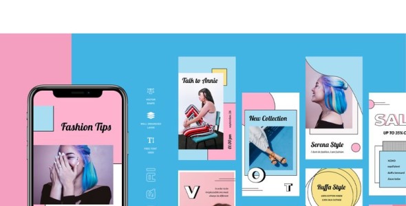 Шаблон для соцсетей на тему графика