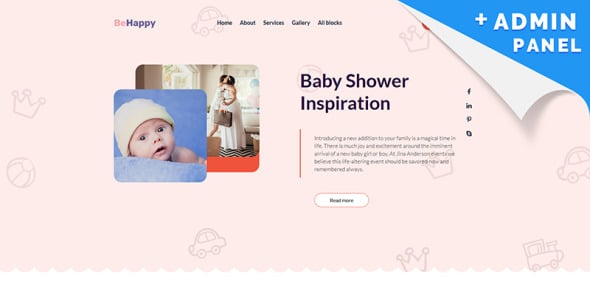 Baby Shower Landing Page Template