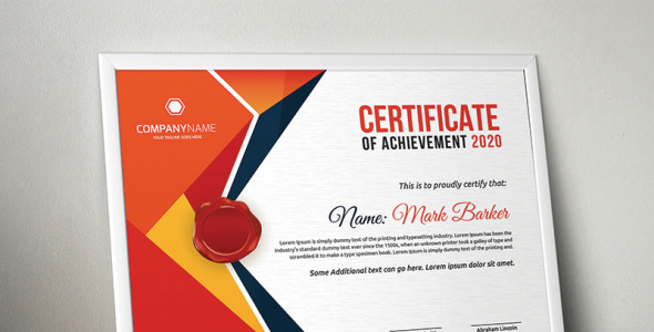 Шаблон сертификата на тему графика