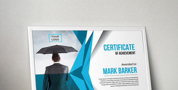 Шаблон сертификата на тему графика