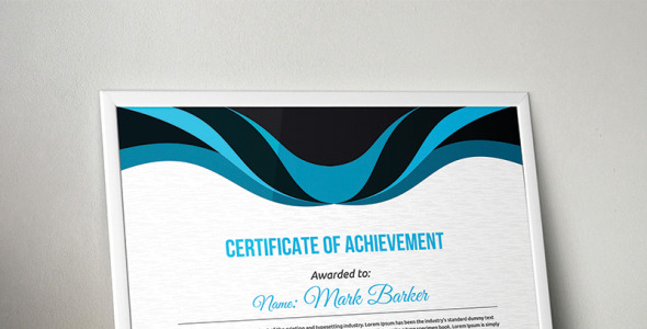 Шаблон сертификата на тему графика