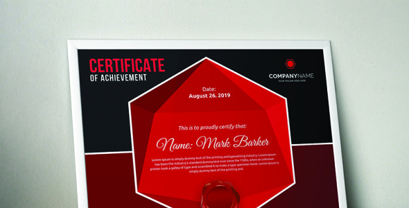 Шаблон сертификата на тему графика