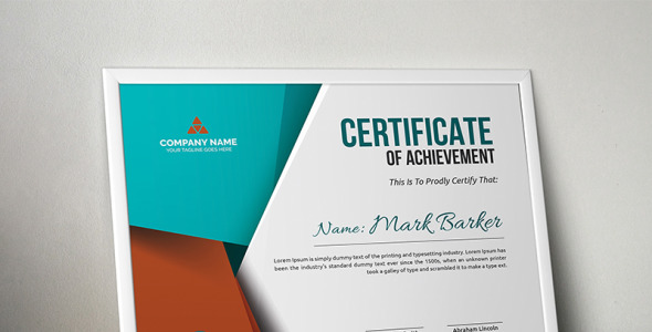 Шаблон сертификата на тему графика