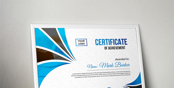 Шаблон сертификата на тему графика