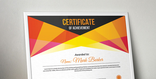 Шаблон сертификата на тему графика