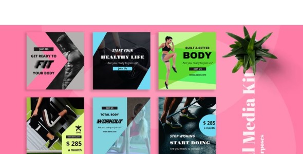 Шаблон для соцсетей на тему графика