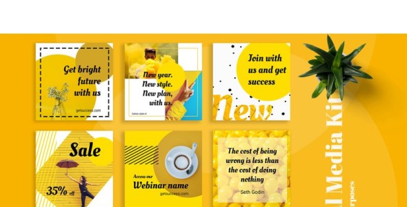 Шаблон для соцсетей на тему графика