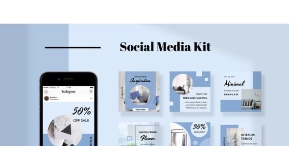 Шаблон для соцсетей на тему графика