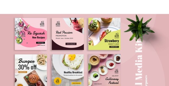 Шаблон для соцсетей на тему графика