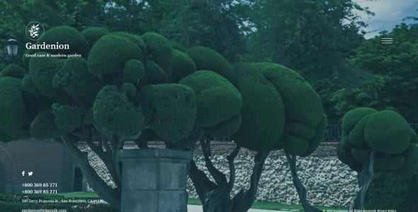 шаблон сайта ландшафтного и садового дизайна