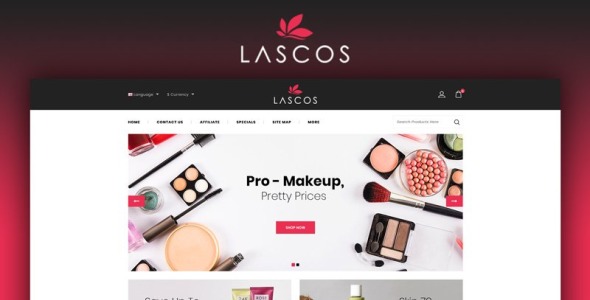 шаблон opencart магазина красоты