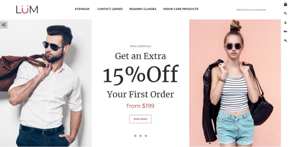 оптометрия магазин шаблон magento тема