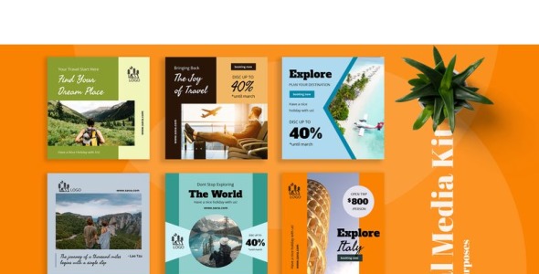 Шаблон для соцсетей на тему графика